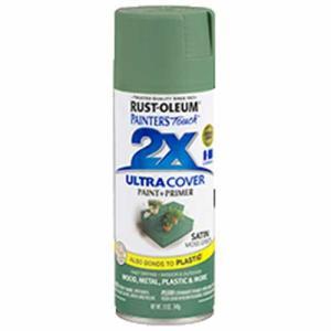 2x Ultra Cover 12oz Satin Spray- Moss Green