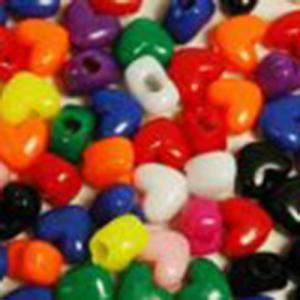The Beadery Super Value Heart Beads – (1lb) Assorted Opaque Heart