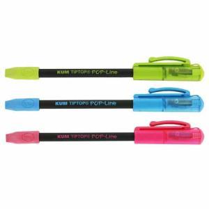 Kum Tiptop Popline Cap Pencil Sharpener with Eraser - Assorted Colors