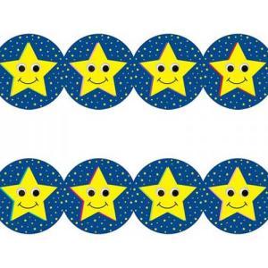 Hygloss Borders 3" x 36" - (12 Pack) Smiling Stars