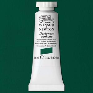 Winsor & Newton Designers Gouache  (0.47oz/14mL) Permanent Green Deep