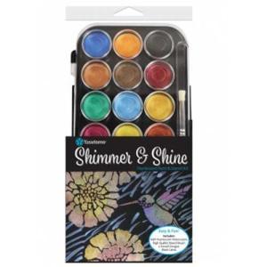 Yasutomo Niji Shimmer & Shine Pearlescent Paint & Stencil Kit
