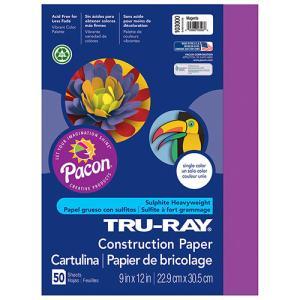 Sulphite Construction Paper 9" x 12" - (50 Sheets) Magenta