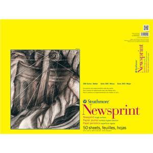 Strathmore 300 Series Newsprint Pad 18" x 24" - (50 sheets, 32lb) Rough