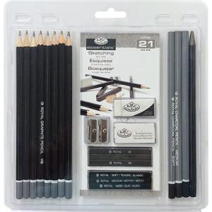 Royal Langnickel Essentials RART-200 Essentials Sketching Pencil Set - (21 Pieces)