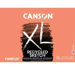 Canson XL Recycled Sketch Pad 18" x 24" - (50 Sheets, 50lb) Tape Bound