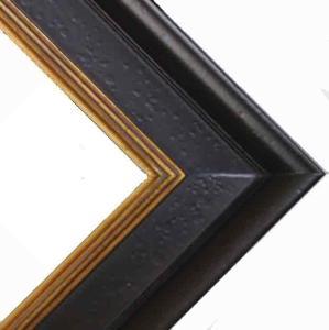 Series 20A - Rich Black Plein Air Frame with Gold Lip - 12" x 16"
