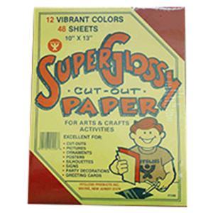 Hygloss Specialty Paper 10"x13" - (48 Sheets) Assorted Super Glossy Colors