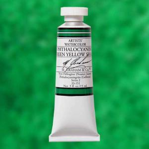 M. Graham & Co. Watercolor Paint – (0.5oz/15ml) Phthalocyanine Green Yellow Shade