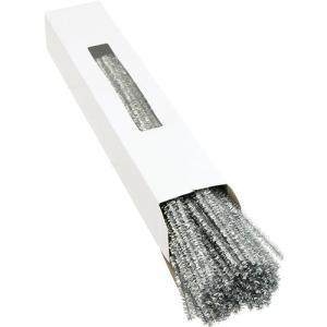 Silver Tinsel Chenille Stems 12? – (100 Pack) pipe cleaners
