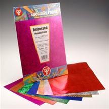 Hygloss Embossed Metallic Paper 8.5"x11" - (12sheets)
