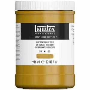 Liquitex Professional Heavy Body Acrylic Paint - (32oz/946ml) Iridescent Bright Gold