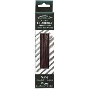Winsor & Newton Artists' Vine Charcoal Sticks - (3 Pack) Extra Soft