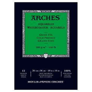 Arches Watercolor Cold Press Pad 10" x 14" - (12 Sheets, 140lb)