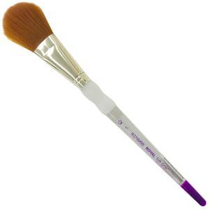 Royal Langnickel Soft-Grip Synthetic Sable Brush - Short Handle, Oval Mop 1"