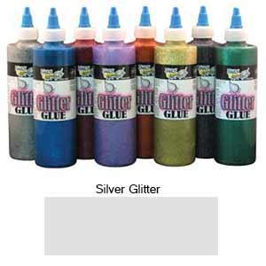 Handy Art Washable Glitter Glue - (4oz/118ml) Silver