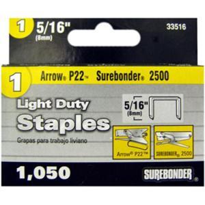 Surebonder #1 Light Duty Staples 5/16" - (1050 Count)