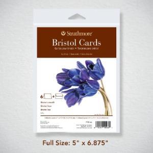 Strathmore Series 400 Bristol Cards and Envelopes straight edges, 5"x 6 7/8", 6Pk  ST105-66