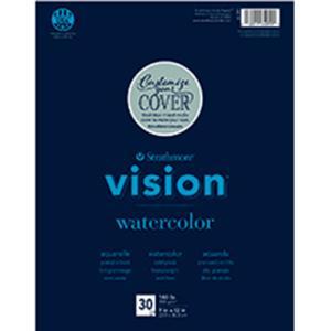 Strathmore Vision Watercolor Pad ( 640 ) 11" x 15" - (30 Sheets, 140lb) Tape Bound