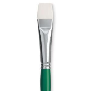 Princeton Summit 6100 Series White Synthetic Long Handle Brush for Oil & Acrylic - Bright 12