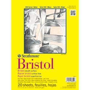 Strathmore 300 Series Bristol Pad  9" x 12"- (20 sheets, 100lb) Smooth