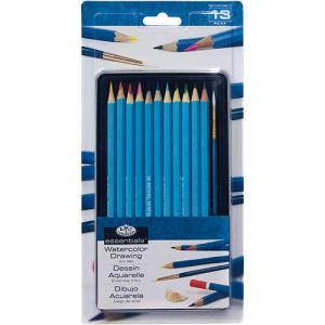 Royal Langnickel Essentials Small Tin Box Watercolor Drawing Art Set - (13 Pieces) RSET-ART2505