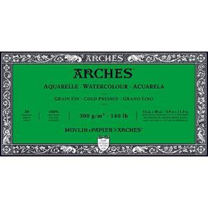 Arches Watercolor Cold Press Block 5.9" x 11.8" - (20 Sheets, 140lb)
