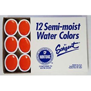 Sargent Premium Oval Watercolors Pan Refills - (12 Pack) Orange