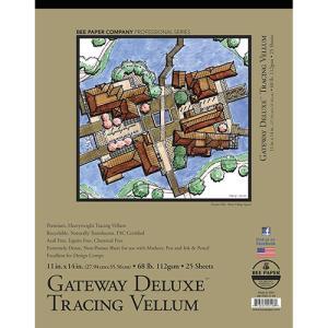 Bee Paper Gateway Deluxe Tracing Vellum Pad 11" x 14" - (25 Sheets, 68lb)