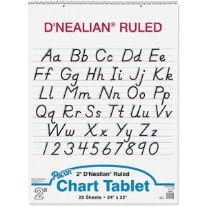 Pacon Easel Pad 24" x 32" - (25 Sheets) 2" D'Nealian Ruled