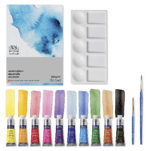 Winsor & Newton Cotman Watercolors - Set of 14, Essential Colors, 5 ml Tubes  0390708