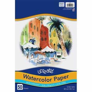 Pacon Ucreate Watercolor Paper 12" x 18" - 90lbs 50 sheets