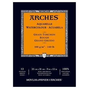 Arches Watercolor Rough Press Pad 9" x 12" - (12 Sheets, 140lb)