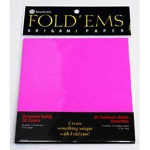 Yasutomo Brilliant Colored Origami Paper 5 7/8" - (35 Sheets, 35 Colors) Assorted Colors