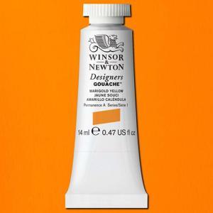 Winsor & Newton Designers Gouache  (0.47oz/14mL) Marigold Yellow