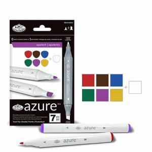 Royal Langnickel Azure Dual-Tip Alcohol Marker Set - 7pc Opulent