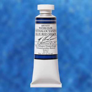 M. Graham & Co. Watercolor Paint – (0.5oz/15ml) Phthalocyanine Blue Red Shade