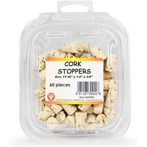 Hygloss Cork Stoppers - (60 Pieces) 11/16"x1/2"x3/8"