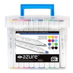 Royal Langnickel Azure Dual-Tip Alcohol Marker Set - 80pc Basic  RM-BAS80