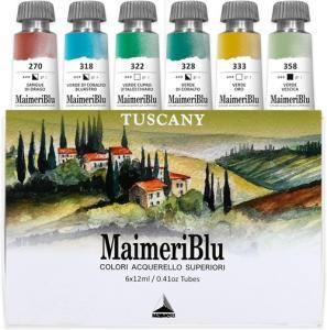 MaimeriBlu Tuscany Thematic Watercolor Set  6ct 12ml   M1698053