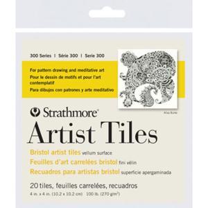 Strathmore 300 Series Artist Tiles 4" x 4"  (20 Sheets, 100lb) Bristol