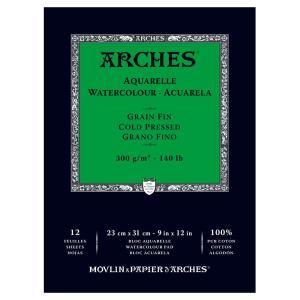 Arches Watercolor Cold Press Pad 9" x 12" - (12 Sheets, 140lb)