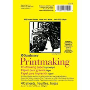 Strathmore 300 Series Lightweight Printmaking Pad 5" x 7" - (40 sheets, 80lb)
