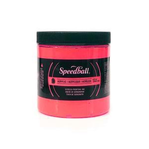Speedball Screen Printing Acrylic Ink - (8oz/236.2ml) Fluorescent Hot Pink