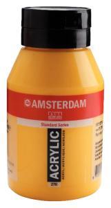 Royal Talens Amsterdam Acrylic Paint - (33.8oz/1000ml) 270 Azo Yellow Deep