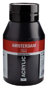 Royal Talens Amsterdam Acrylic Paint - (33.8oz/1000ml) 702  Lamp Black
