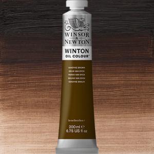 Winsor & Newton Winton Oil Colour Paint - (6.75oz/200ml) Van Dyke Brown