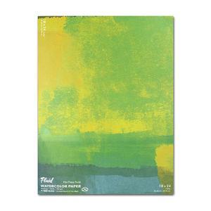 Fluid Watercolor Paper Easy-Block 18" x 24" - (15 Sheets, 140lb) Hot Press