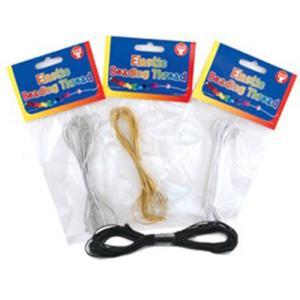 Hygloss Elastic Beading Thread - (4yd) Black