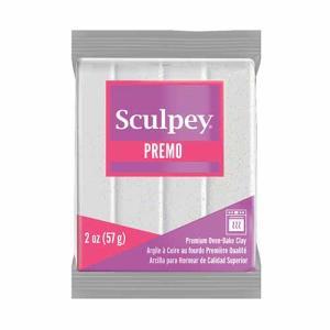 Sculpey Premo Oven-Bake Clay (2oz bar) - White Gold Glitter